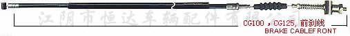 CG100 CG125 Front brake line